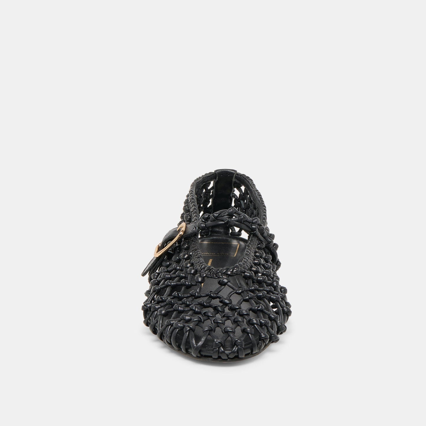 Dolce Vita Clair Black Woven Leather Ballet Flats