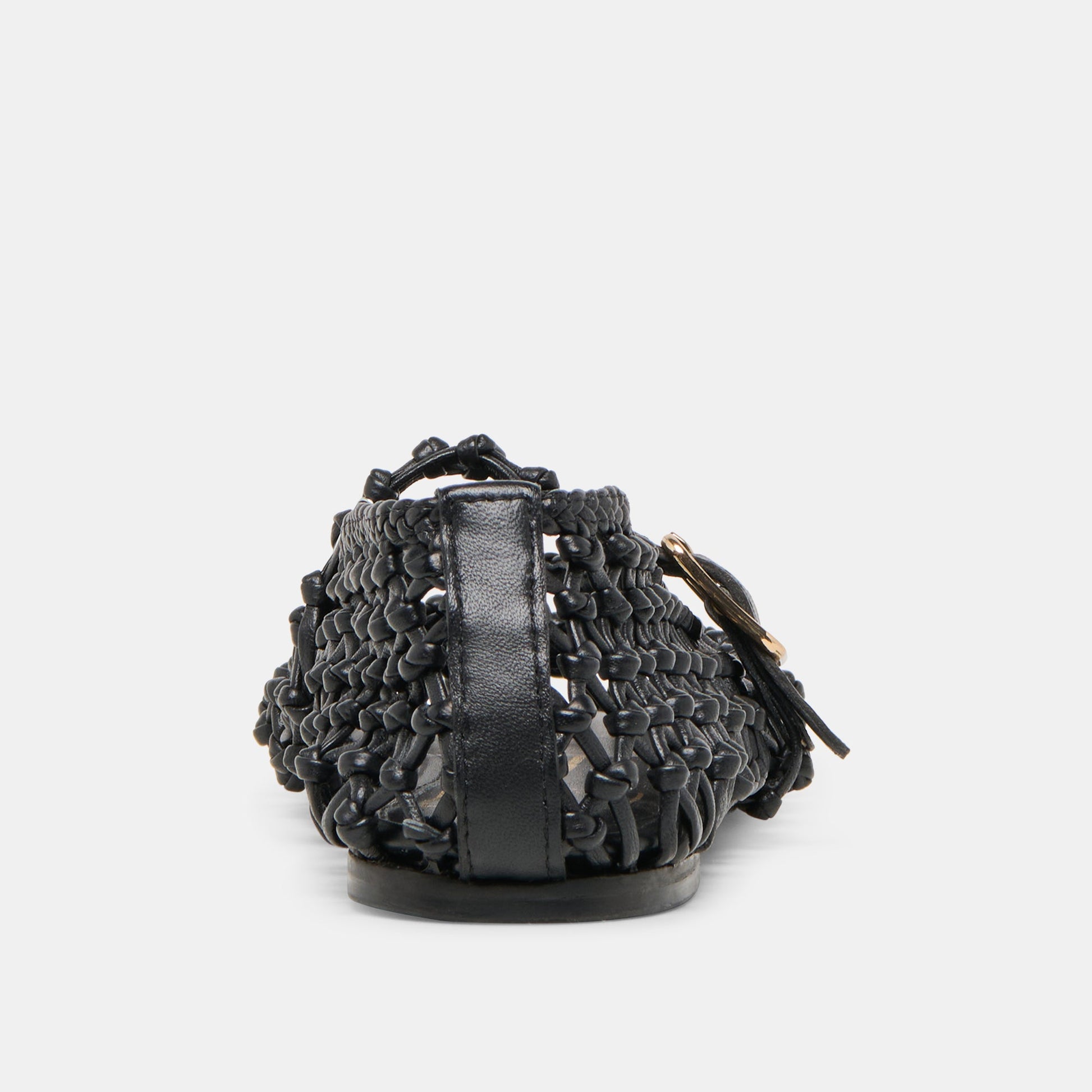 Dolce Vita Clair Black Woven Leather Ballet Flats