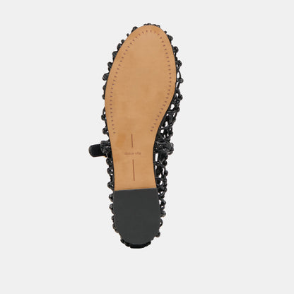 Dolce Vita Clair Black Woven Leather Ballet Flats