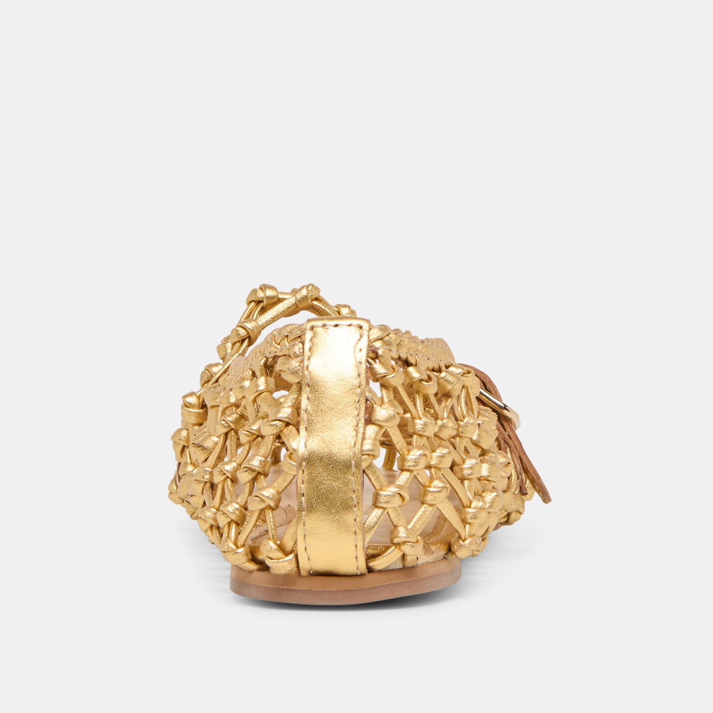 Dolce Vita Clair Gold Woven Leather Ballet Flats