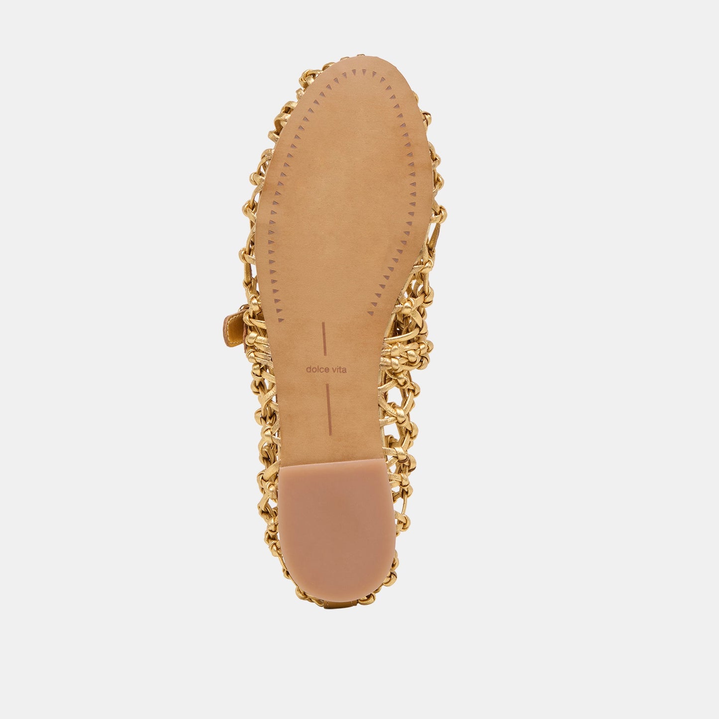 Dolce Vita Clair Gold Woven Leather Ballet Flats