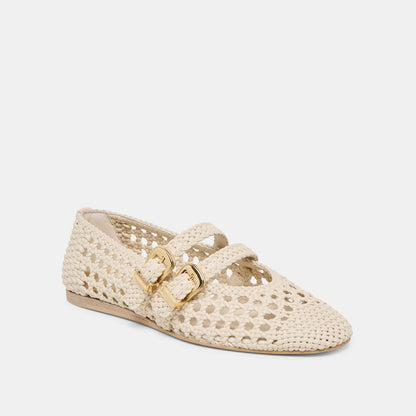 Dolce Vita Baylee Creme Woven Stella Ballet Flats