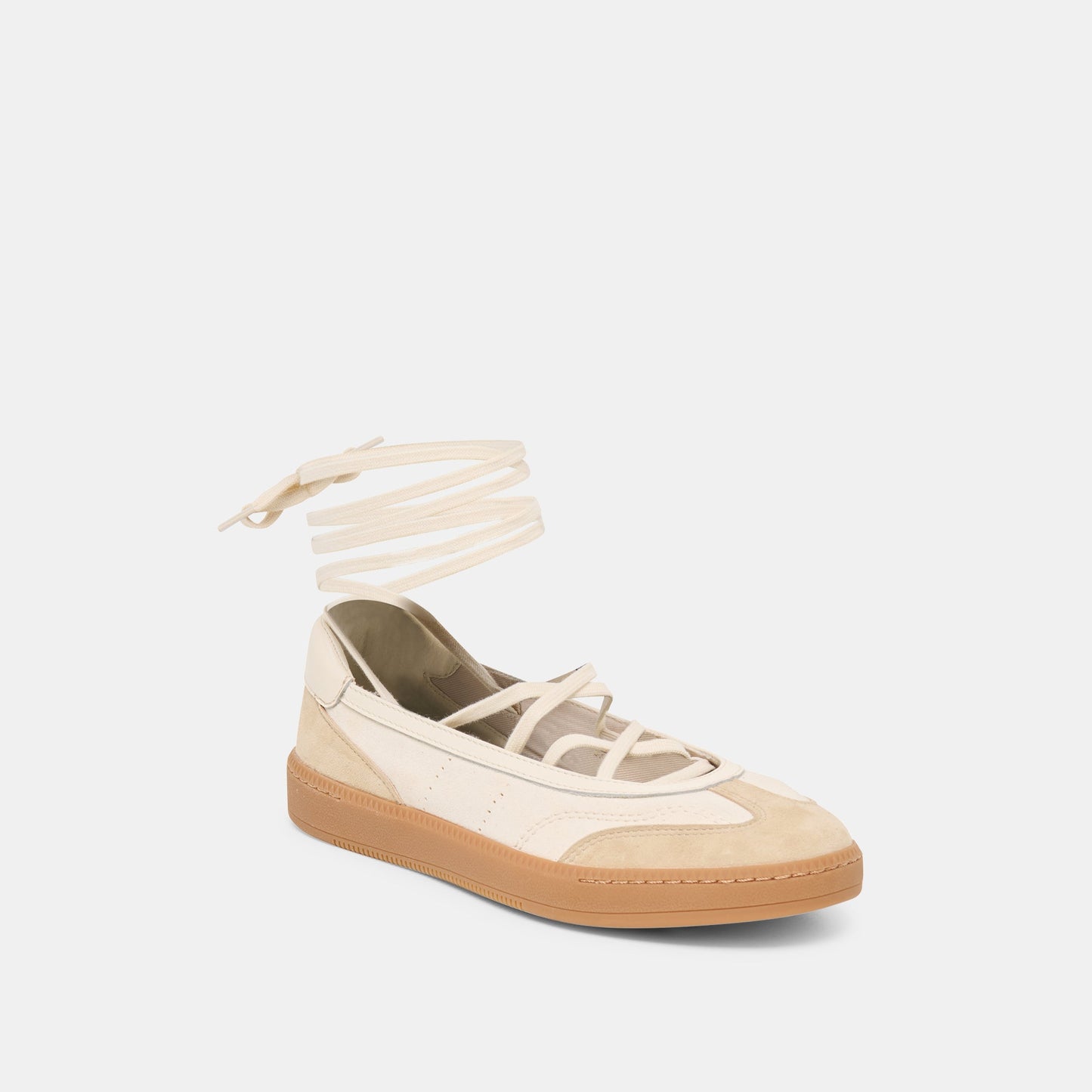 Dolce Vita Nyomie Ivory Multi Leather Sneakers