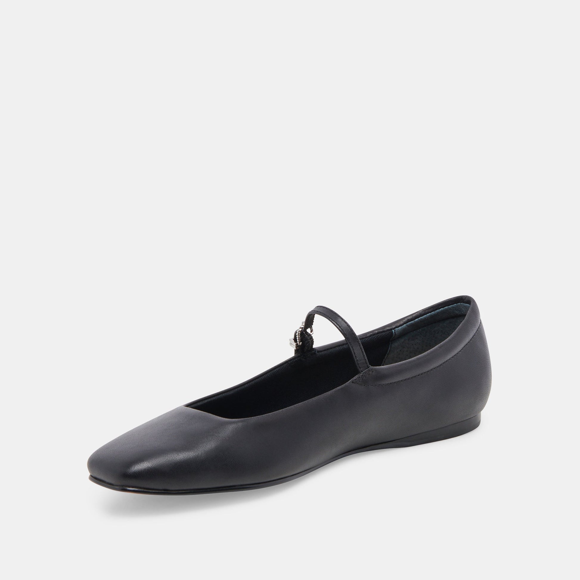 Dolce Vita Reyes Black Leather Ballet Flats