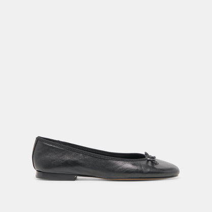 Dolce Vita Ritla Black Leather Ballet Flats