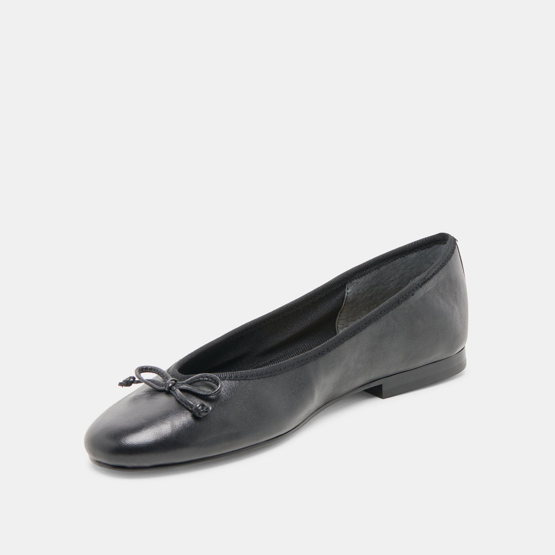 Dolce Vita Ritla Black Leather Ballet Flats
