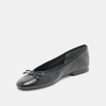 Dolce Vita Ritla Black Leather Ballet Flats