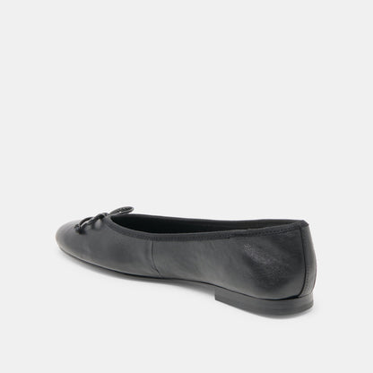 Dolce Vita Ritla Black Leather Ballet Flats