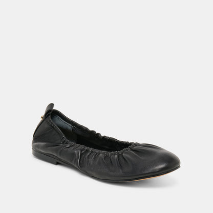 Dolce Vita Conrad Black Leather Ballet Flats
