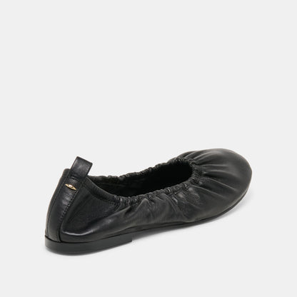 Dolce Vita Conrad Black Leather Ballet Flats