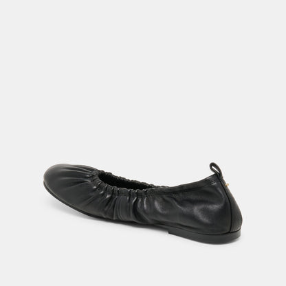 Dolce Vita Conrad Black Leather Ballet Flats