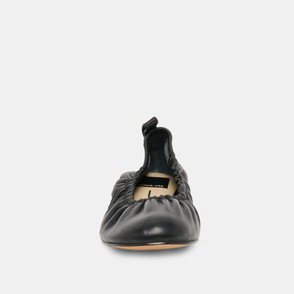 Dolce Vita Conrad Black Leather Ballet Flats