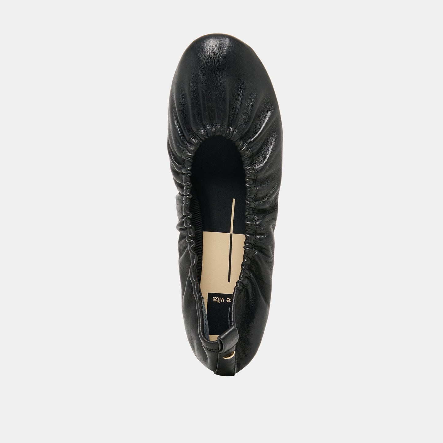 Dolce Vita Conrad Black Leather Ballet Flats