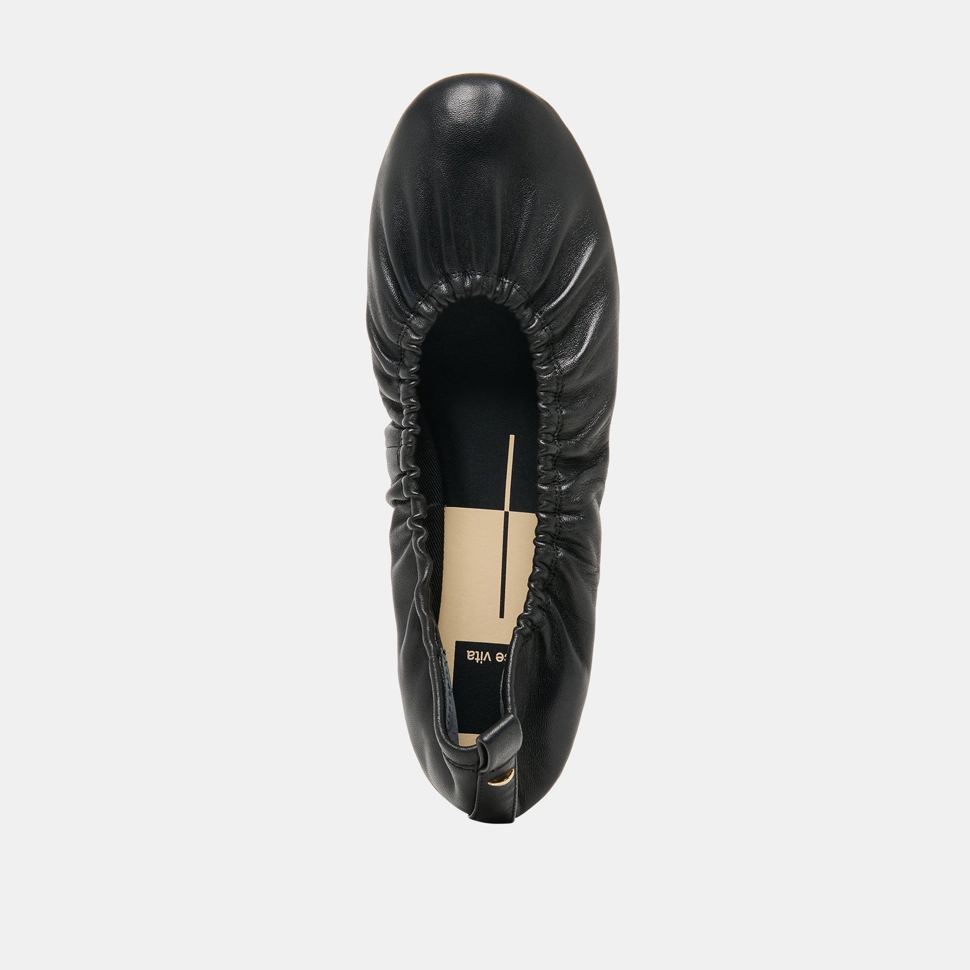 Dolce Vita Conrad Black Leather Ballet Flats