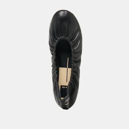 Dolce Vita Conrad Black Leather Ballet Flats