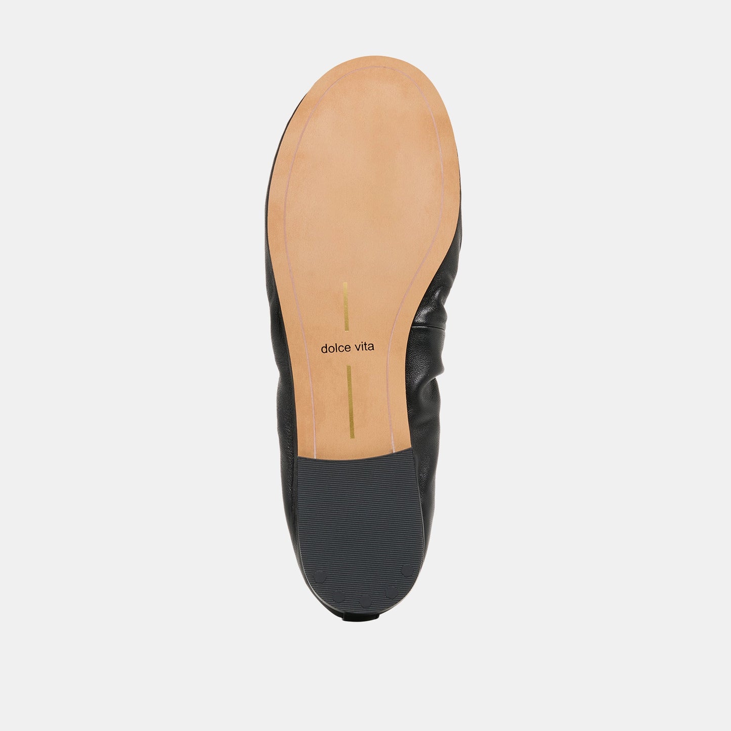 Dolce Vita Conrad Black Leather Ballet Flats