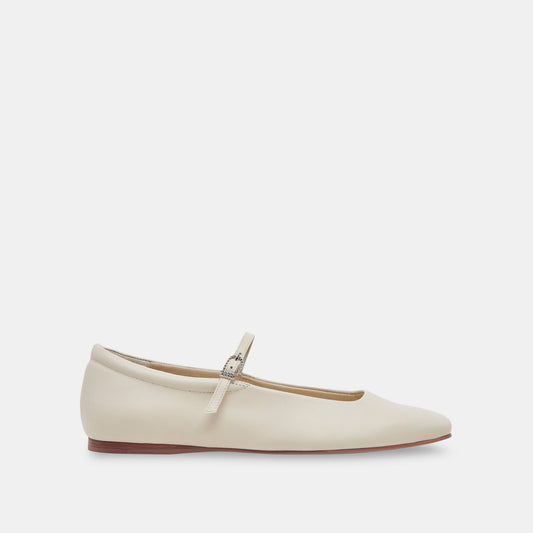 Dolce Vita Reyes Ivory Leather Ballet Flats