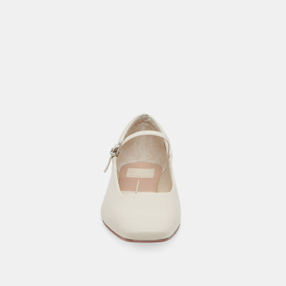 Dolce Vita Reyes Ivory Leather Ballet Flats