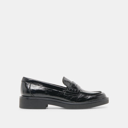 Dolce Vita Tiggy Midnight Crinkle Patent Loafers