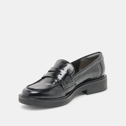 Dolce Vita Tiggy Midnight Crinkle Patent Loafers