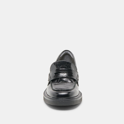 Dolce Vita Tiggy Midnight Crinkle Patent Loafers