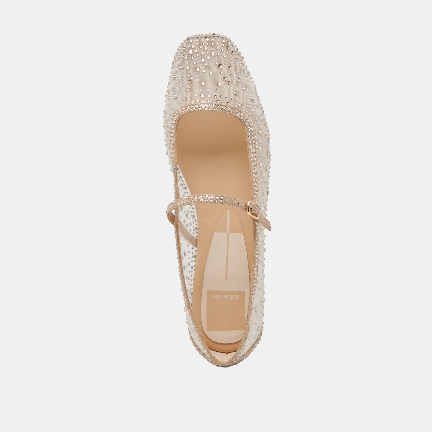Dolce Vita REYES CRYSTAL BALLET FLATS GOLD MESH