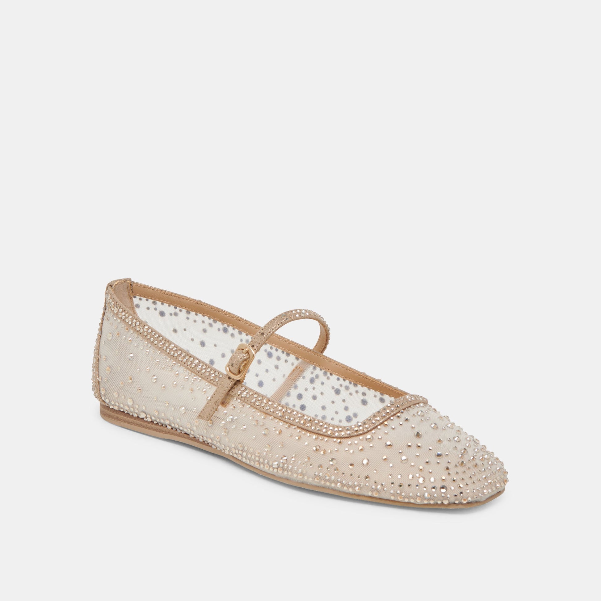 Dolce Vita REYES CRYSTAL BALLET FLATS GOLD MESH