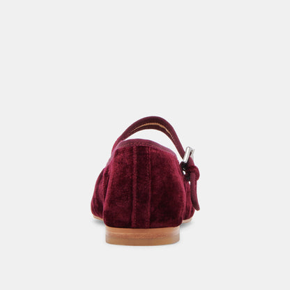 Dolce Vita ROSLYN BALLET FLATS WINE VELVET