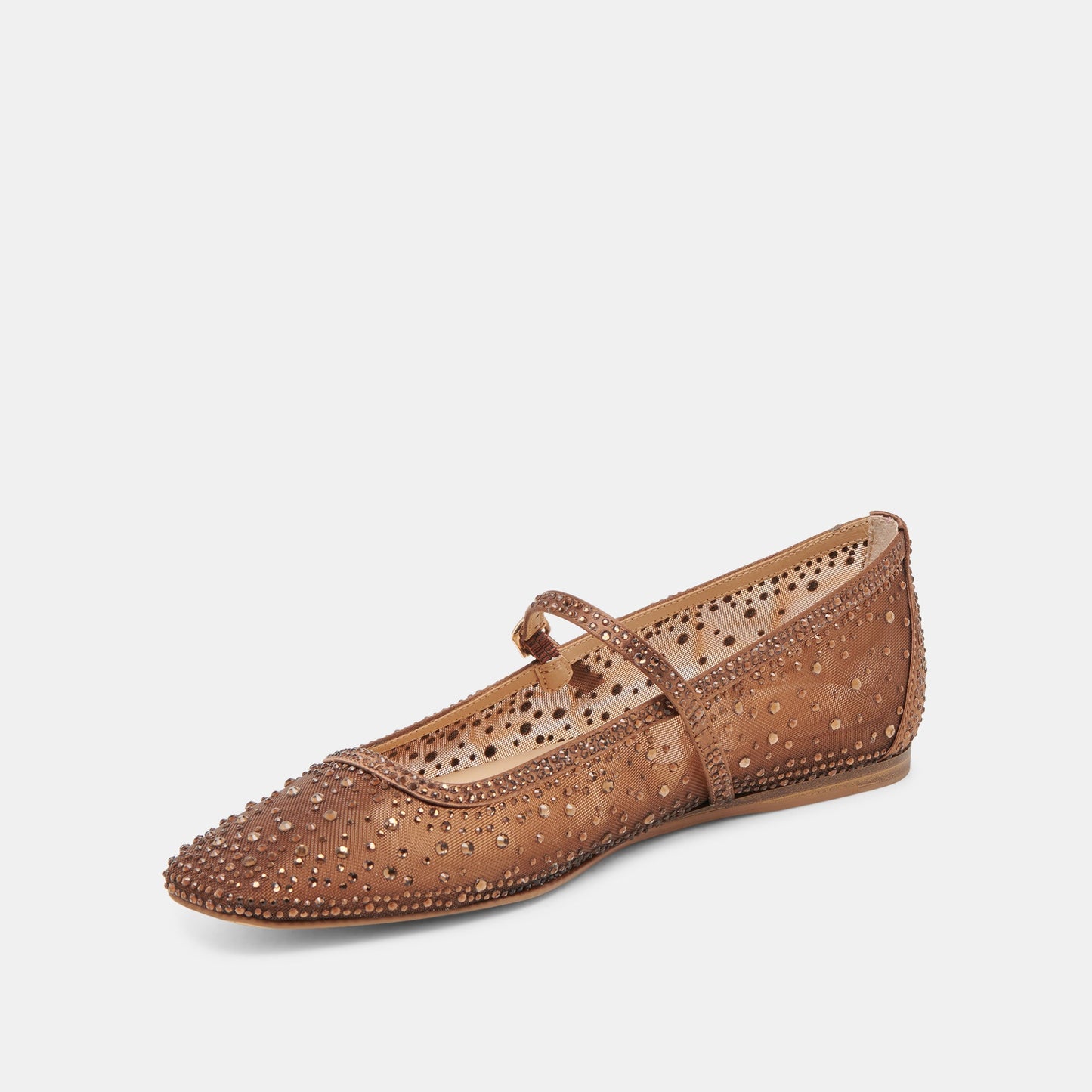 Dolce Vita REYES CRYSTAL BALLET FLATS MID BROWN MESH