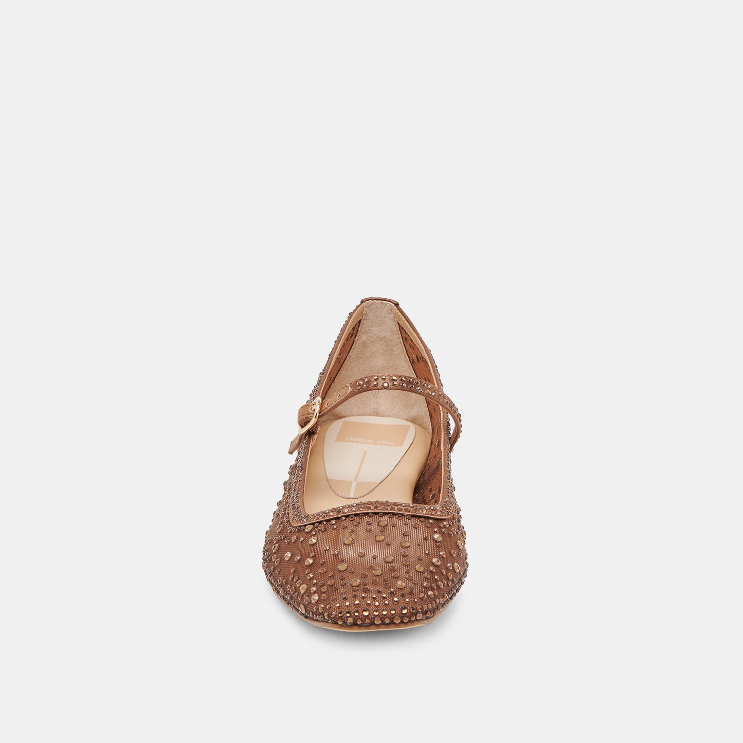 Dolce Vita REYES CRYSTAL BALLET FLATS MID BROWN MESH