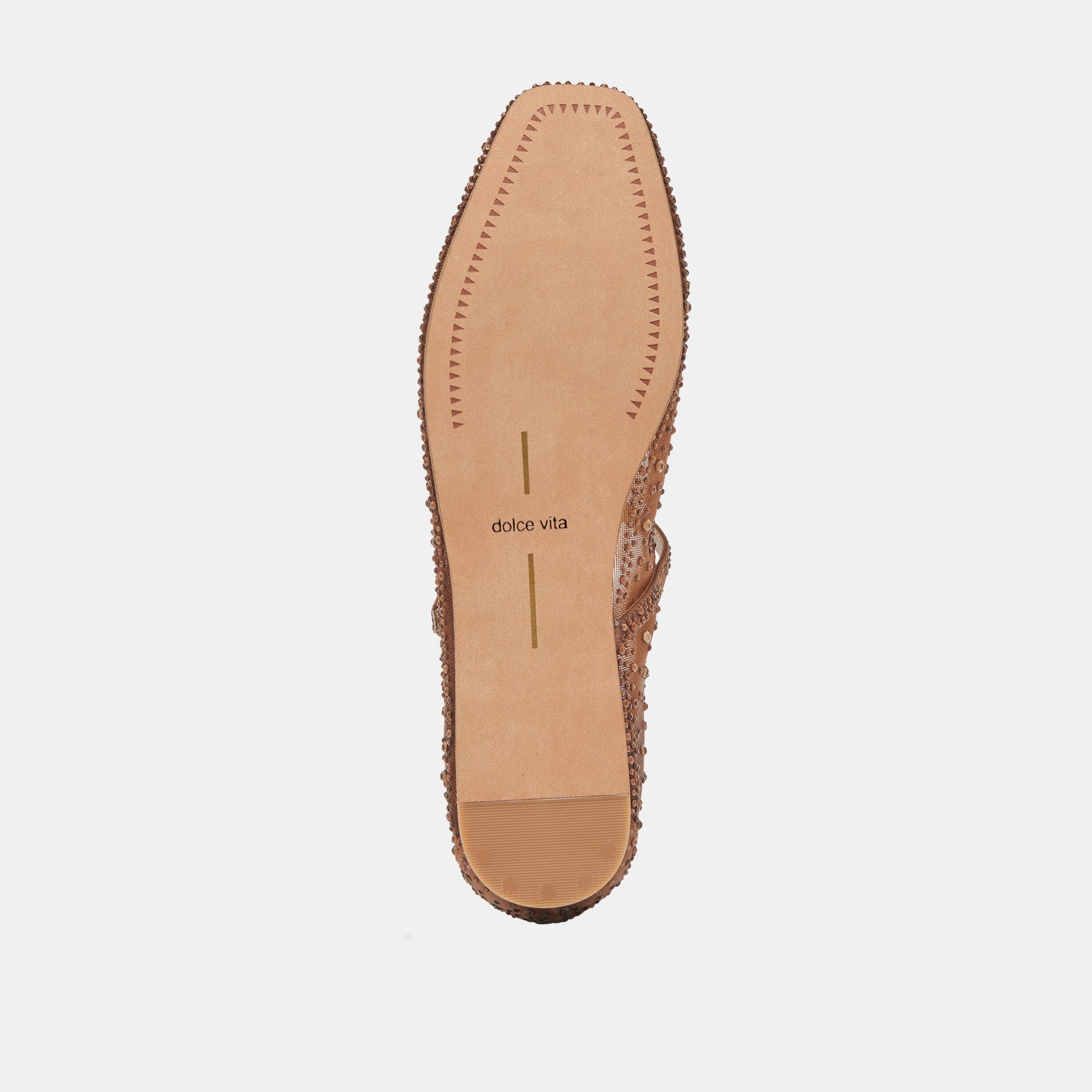 Dolce Vita REYES CRYSTAL BALLET FLATS MID BROWN MESH