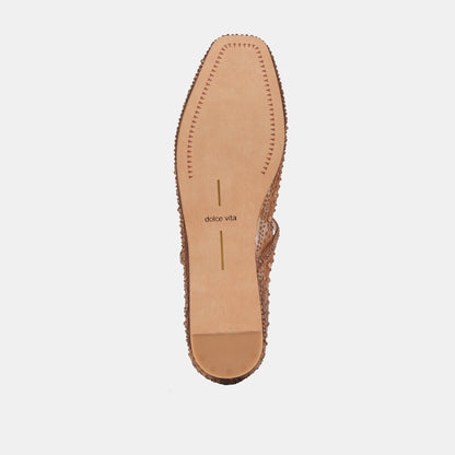 Dolce Vita REYES CRYSTAL BALLET FLATS MID BROWN MESH