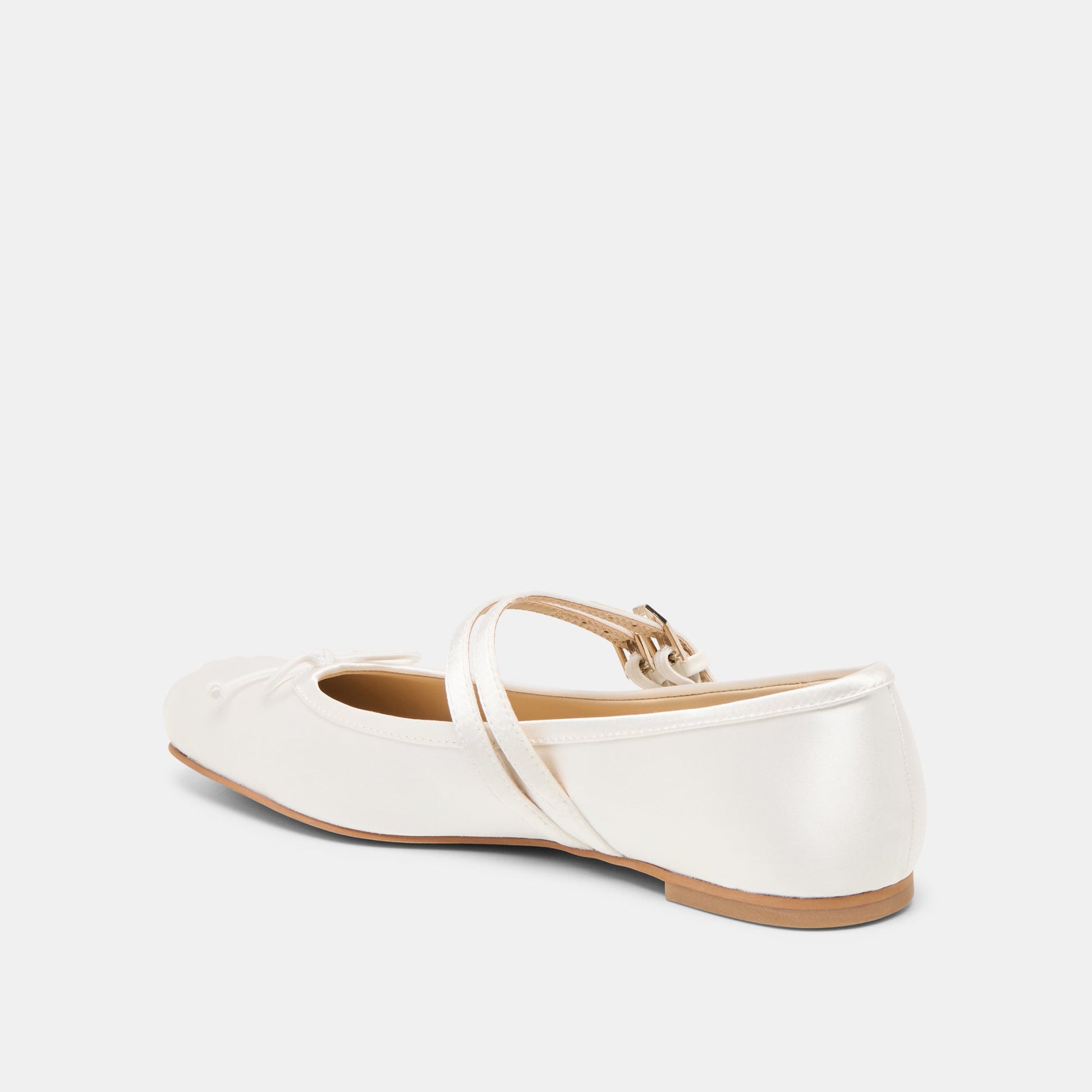 Dolce Vita Gibsen True White Satin Ballet Flats