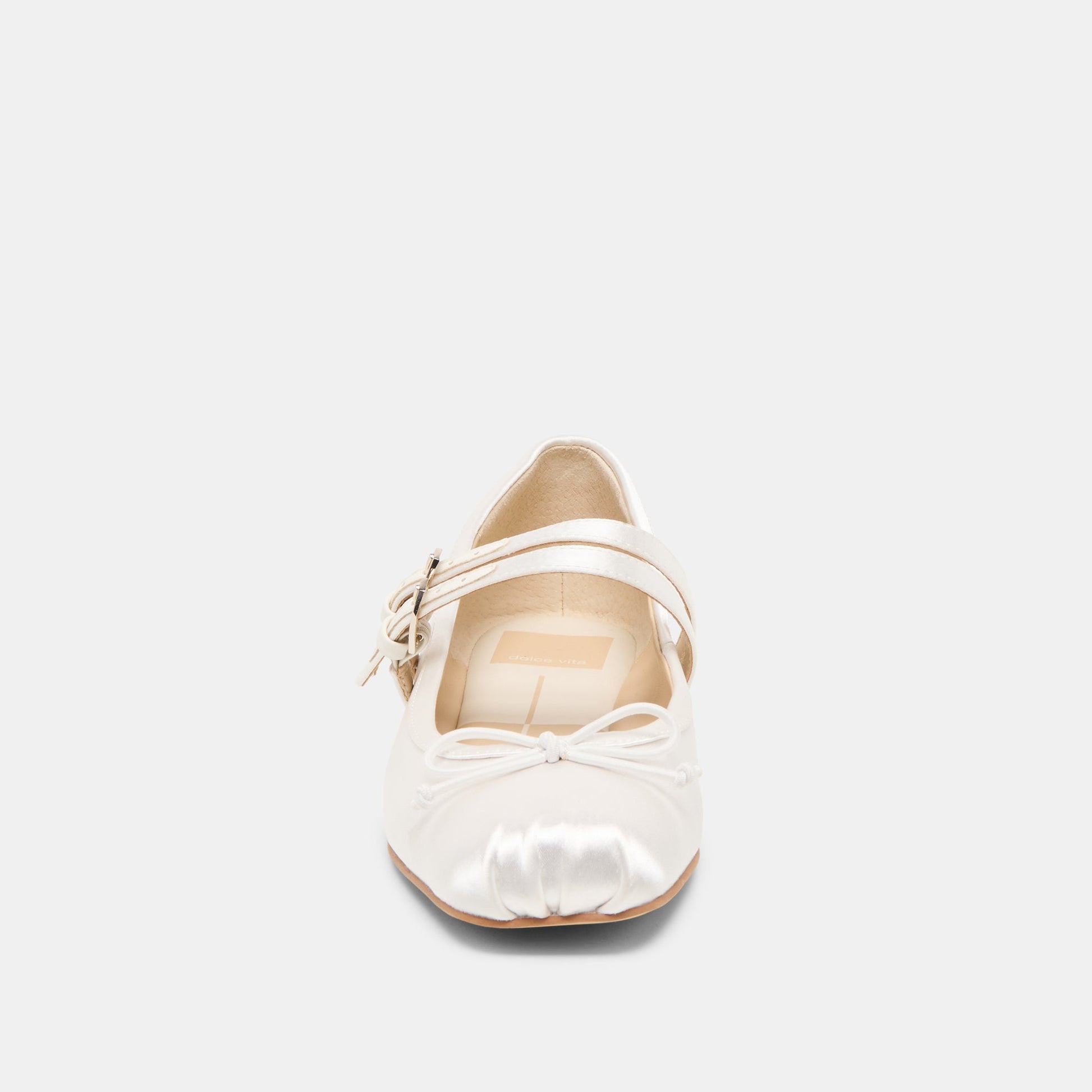 Dolce Vita Gibsen True White Satin Ballet Flats