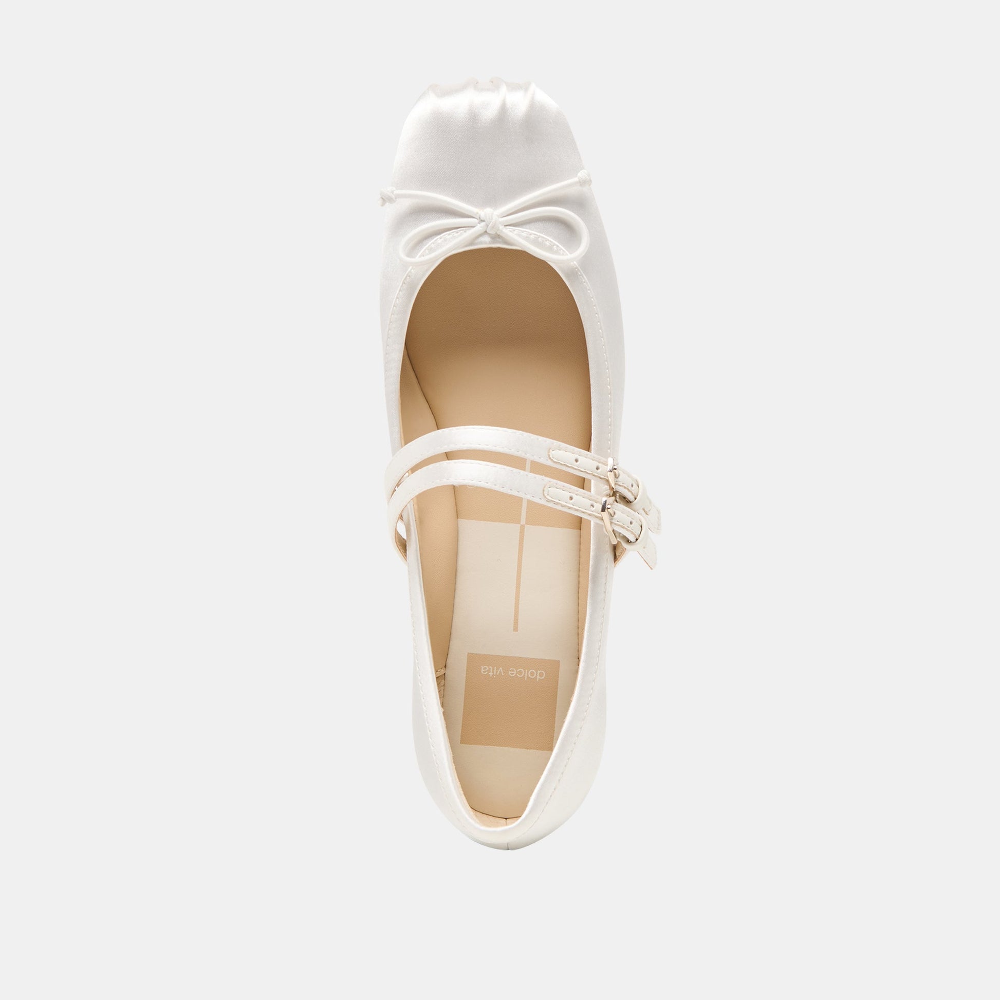 Dolce Vita Gibsen True White Satin Ballet Flats