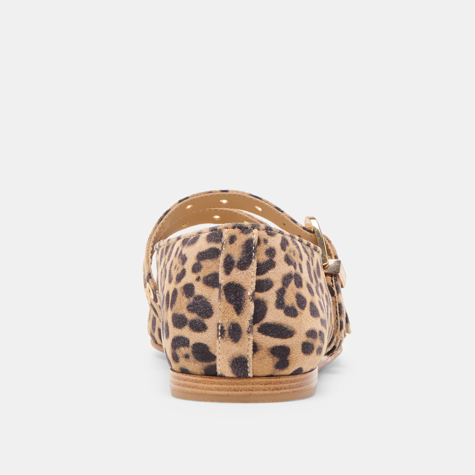 Dolce Vita Baylee Grommet Dk Leopard Printed Suede Ballet Flats
