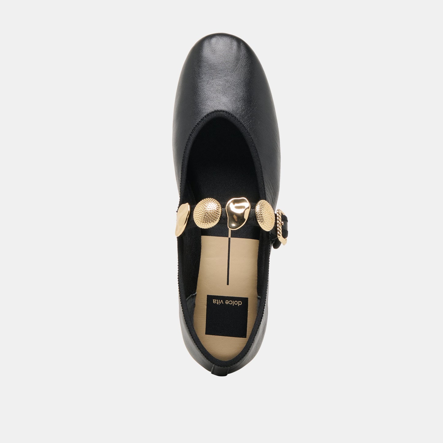 Dolce Vita Relan Black Leather Ballet Flats
