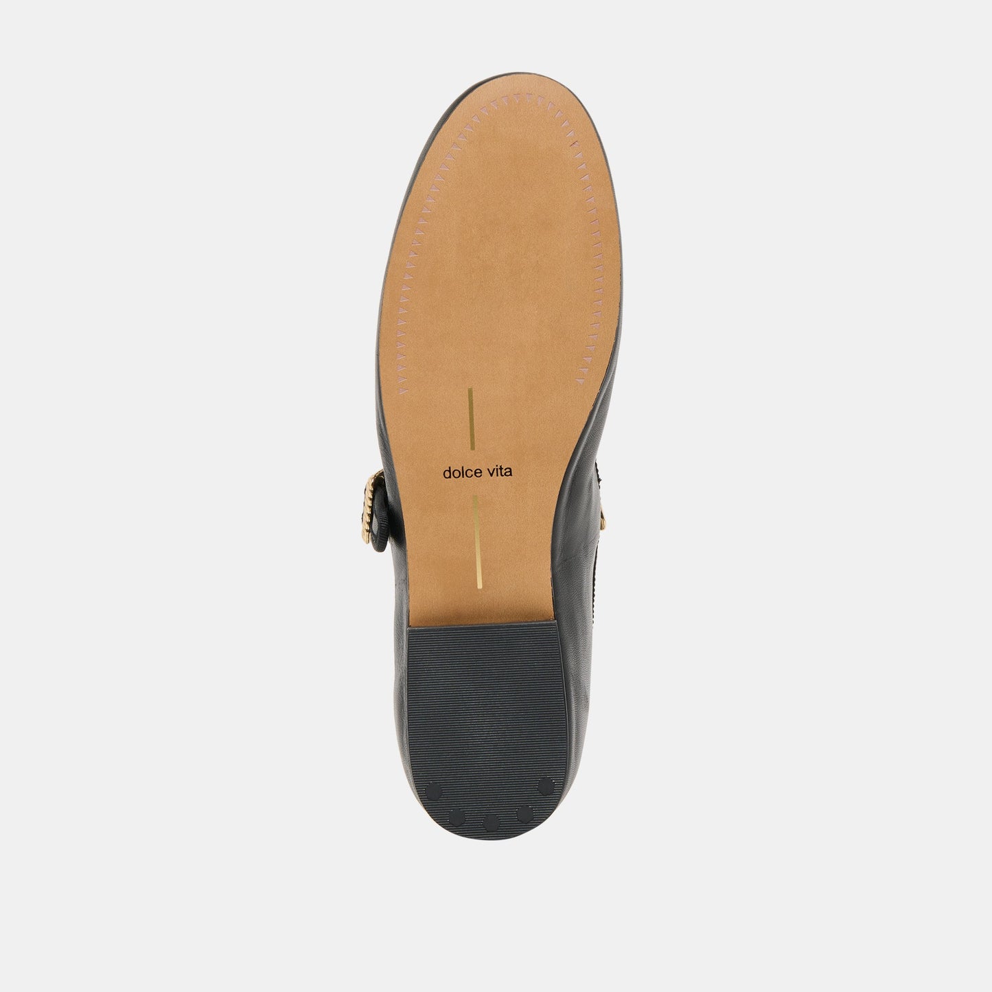 Dolce Vita Relan Black Leather Ballet Flats