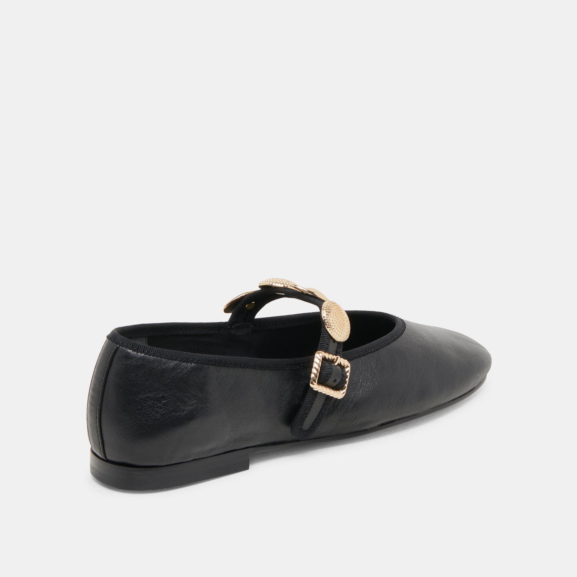 Dolce Vita Relan Black Leather Ballet Flats