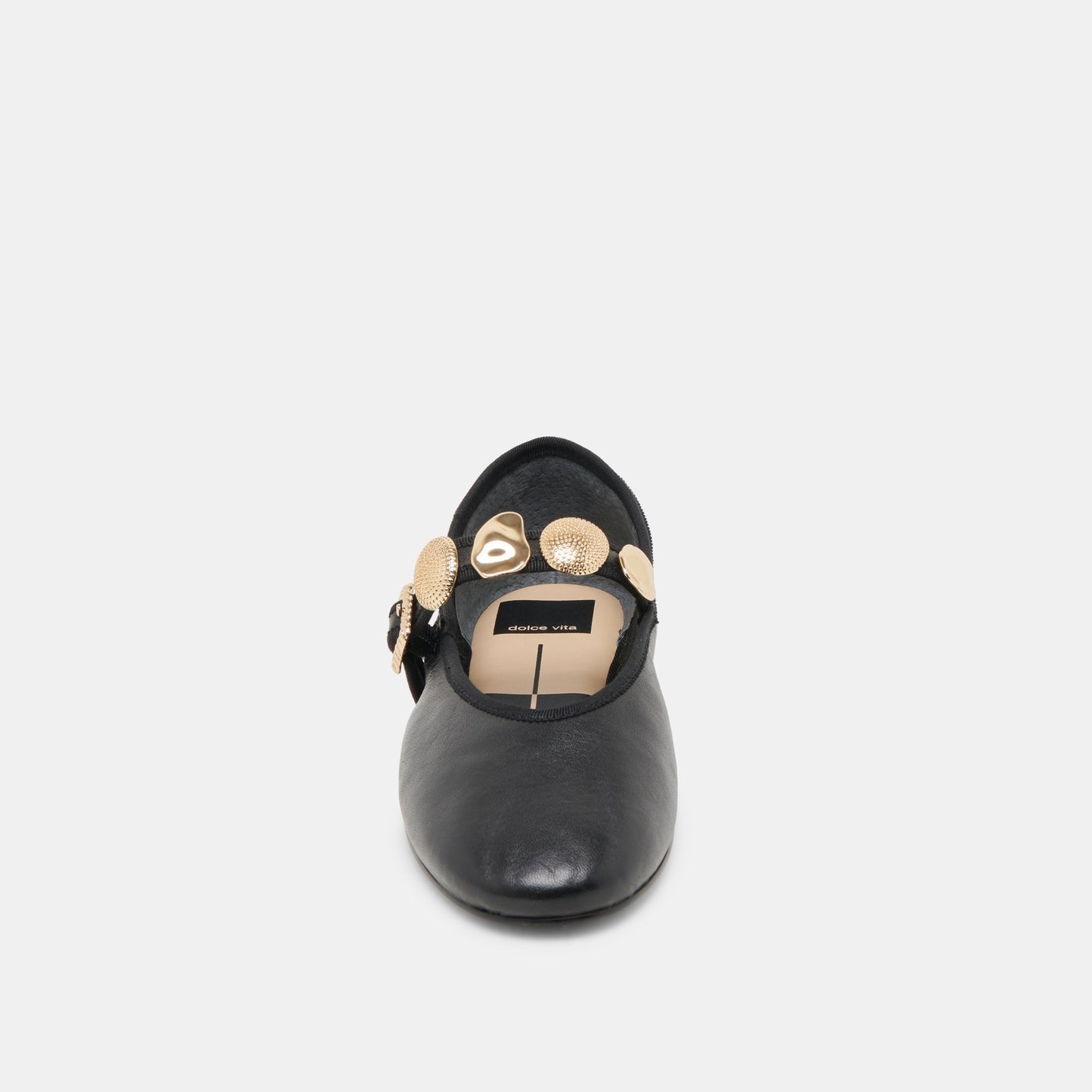 Dolce Vita Relan Black Leather Ballet Flats