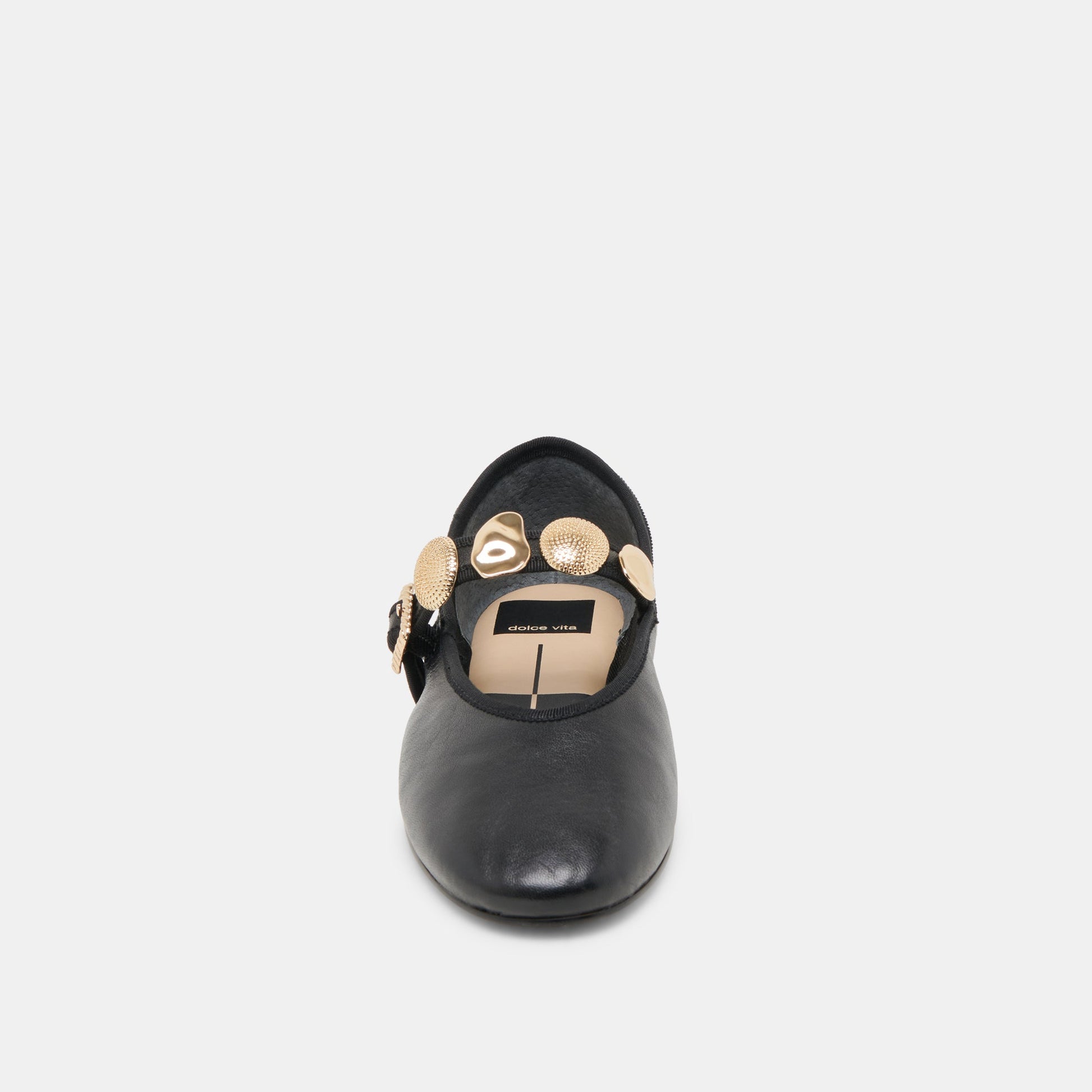 Dolce Vita Relan Black Leather Ballet Flats