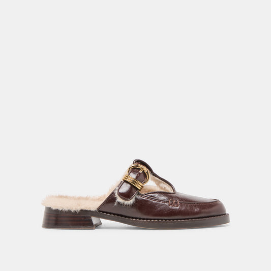 Dolce Vita Harlah Plush Chocolate Leather Flats