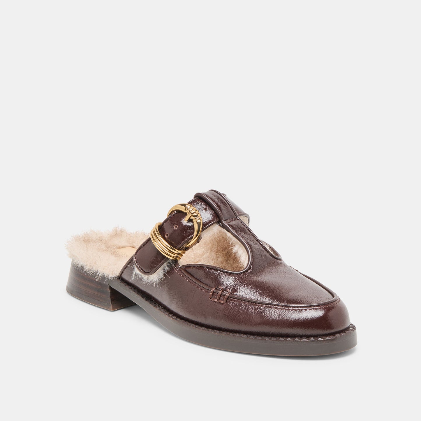Dolce Vita Harlah Plush Chocolate Leather Flats