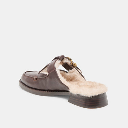 Dolce Vita Harlah Plush Chocolate Leather Flats