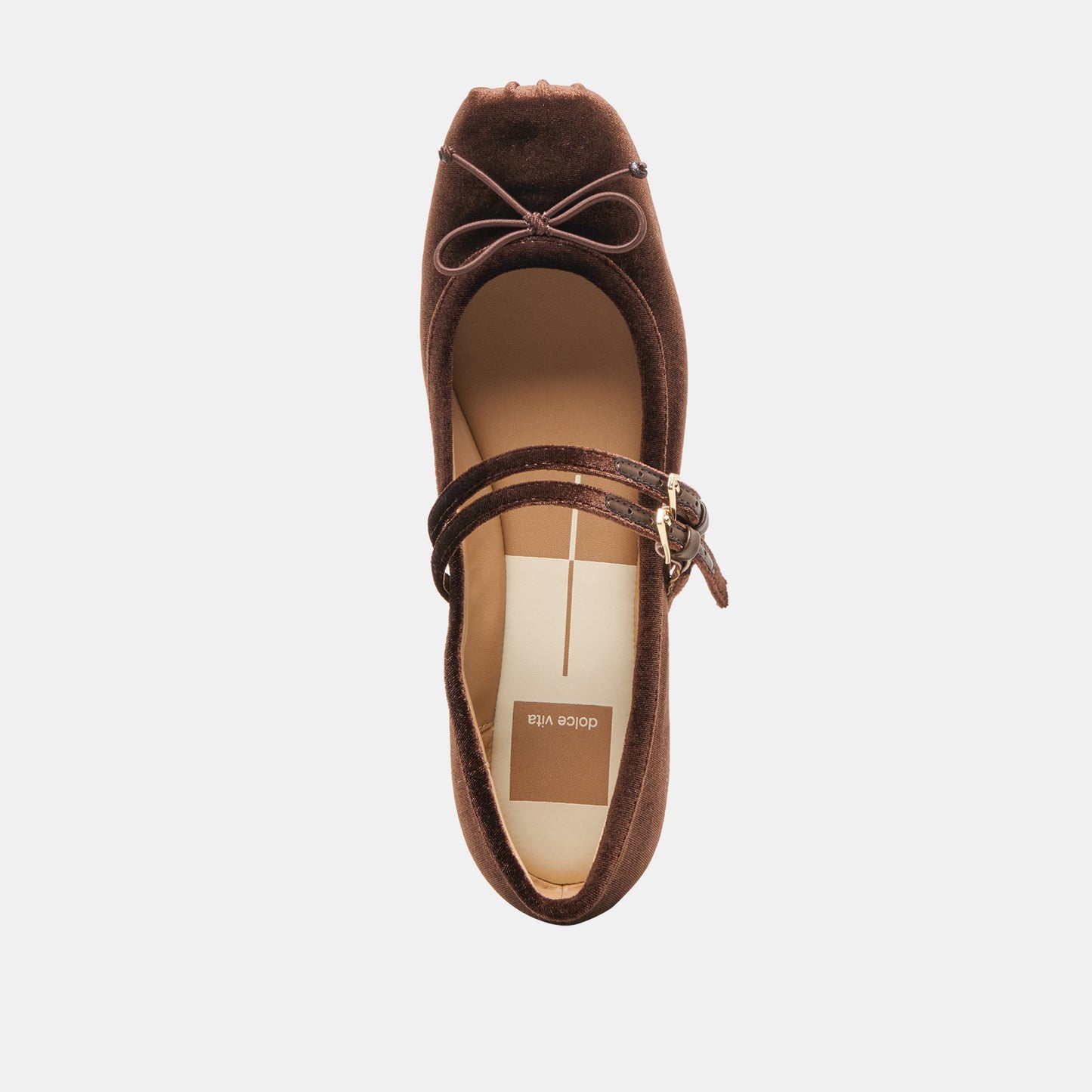 Dolce Vita Gibsen Chocolate Velvet Ballet Flats