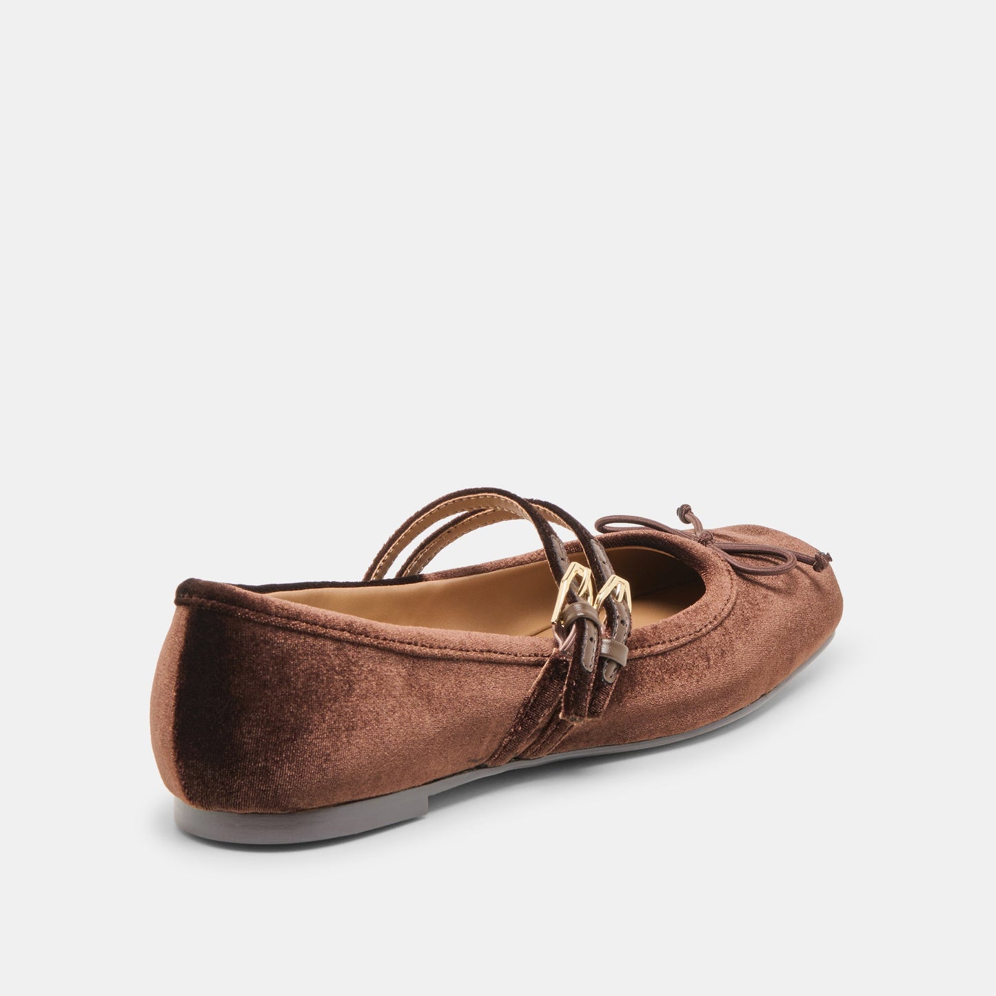 Dolce Vita Gibsen Chocolate Velvet Ballet Flats