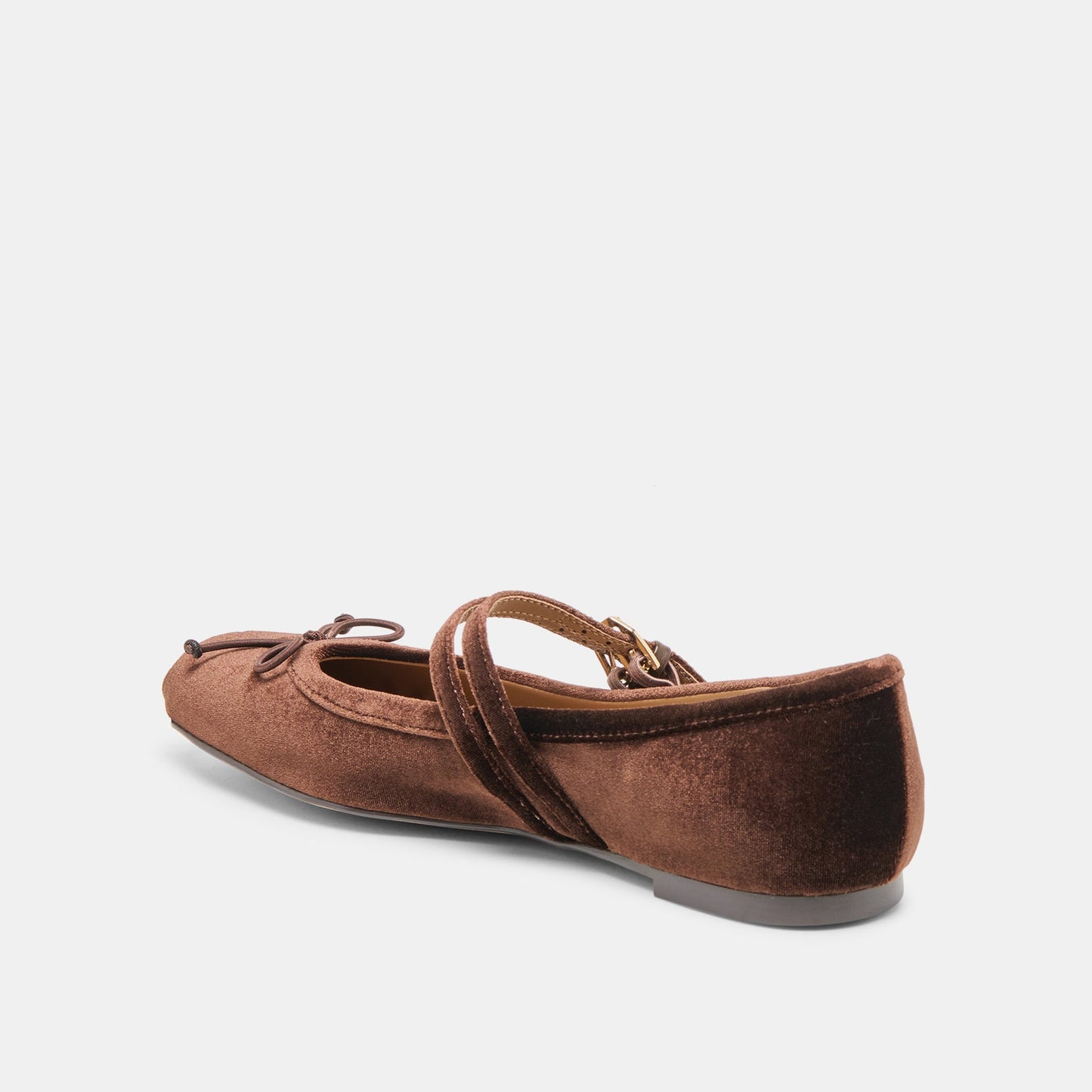Dolce Vita Gibsen Chocolate Velvet Ballet Flats
