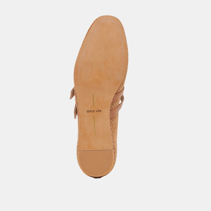 Dolce Vita Baylee Pecan Perforated Suede Ballet Flats
