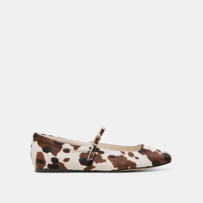 Dolce Vita Reyes Cocoa Taurus Calf Hair Ballet Flats