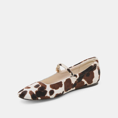 Dolce Vita Reyes Cocoa Taurus Calf Hair Ballet Flats